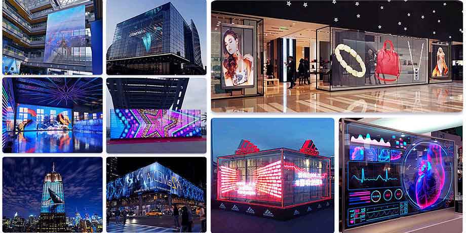 Application écran LED transparent